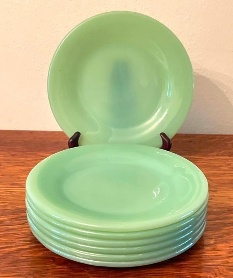 Set of Vintage Fire King Jadeite Bread Plates