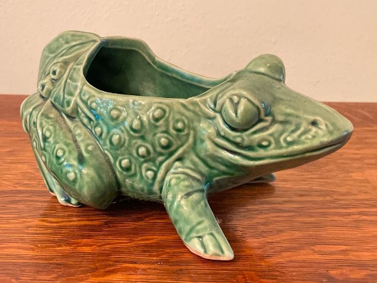 Vintage McCoy Ceramic Frog Planter