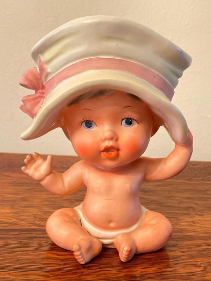 Vintage Ceramic Baby Hat Planter