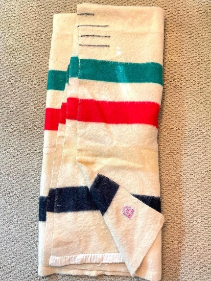 Vintage Hudson Bay Company Wool Blanket