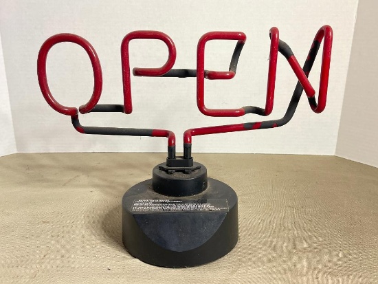 Small Neon Lighted Open Sign