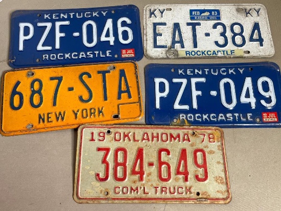Group of Different State License Plates