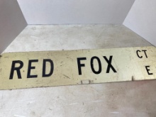 Heavy Metal "Red Fox" Street Sign