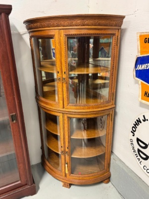 Glass Front Corner Cabinet