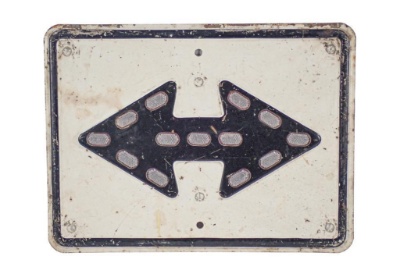 Municipal Traffic Sign with Reflectors