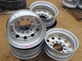 (4) aluminum 24.5 hub pilot rims