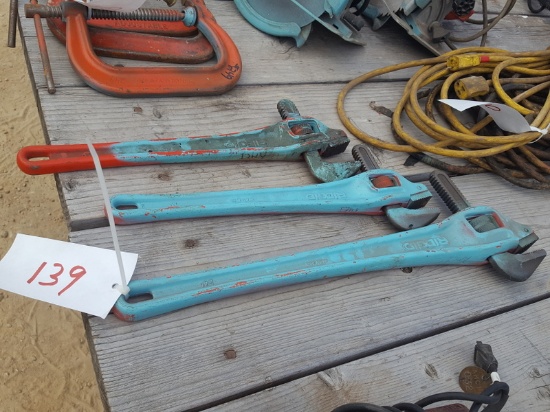 (3) Rigid Pipe Wrenches