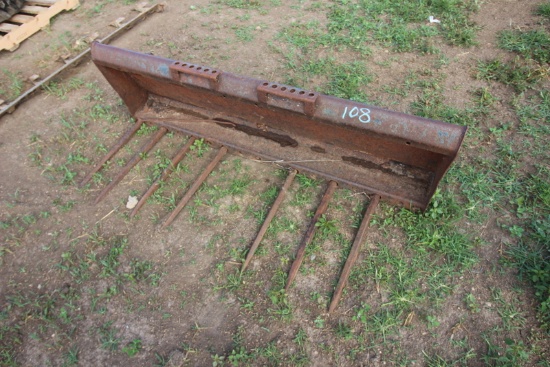 Skid Steer Manure Tine Bucket