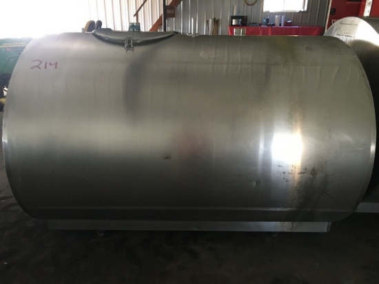 Dari Kool 600 gallon stainless steel bulk tank