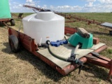500 gallon tank, pump & trailer