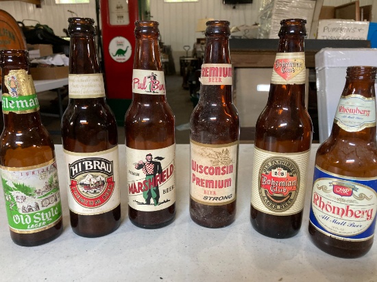 (6) Wisconsin Beer Bottles
