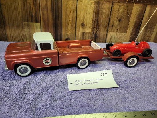 Nylint Speedway Special Ford w/ Trailer and Racer