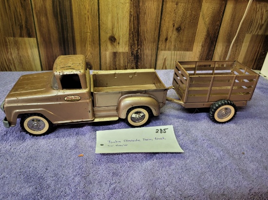 Tonka Stepside Farm Truck w/ Trailer