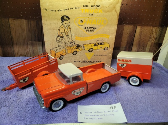 Nylint U-Haul Rental Fleet Ford Fleetside w/ 2 Trailers
