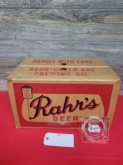 Rahr's Beer Box, Bottles, and Ash Tray