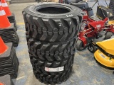 4) 10x16.5 Skid steer Tires