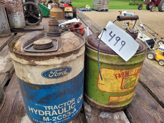 Vintage Implement Fluid Cans
