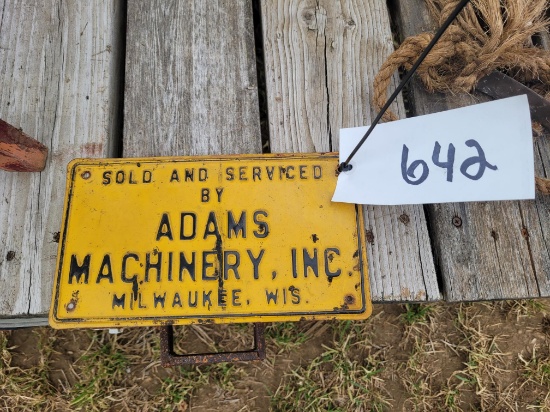 Adams Machinery Sign