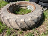 16.9-38 Tire on Rim