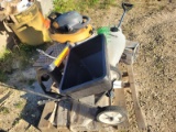 Skid of Lawn Spreader, Shop Vac