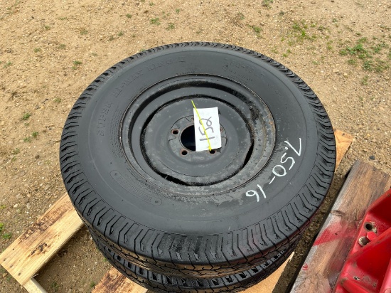 (2) 7.50-16 Tires and Rims