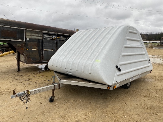 Sledbed Enclosed Snowmobile Trailer