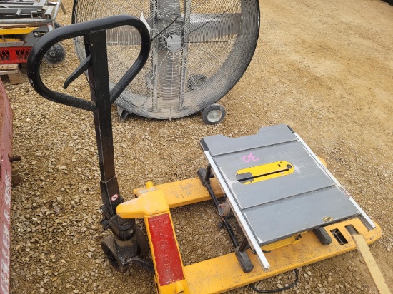 DeWalt Table Saw & Manual Pallet Jack