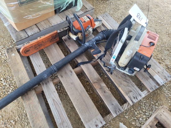 Stihl Blower and Stihl Chainsaw