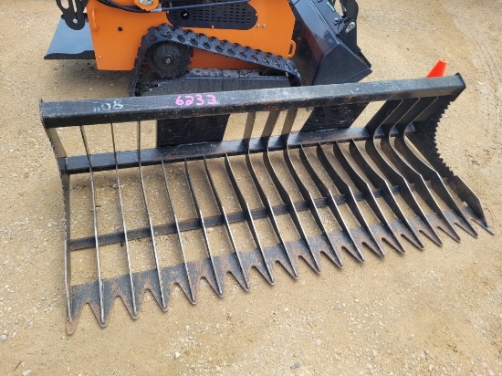 Skid Steer Rock Bucket Attachment