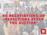 NO NEGOTIATIONS OR INSPECTIONS AFTER THE AUCTION!