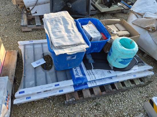 Skid with Railing, Assorted Hardware