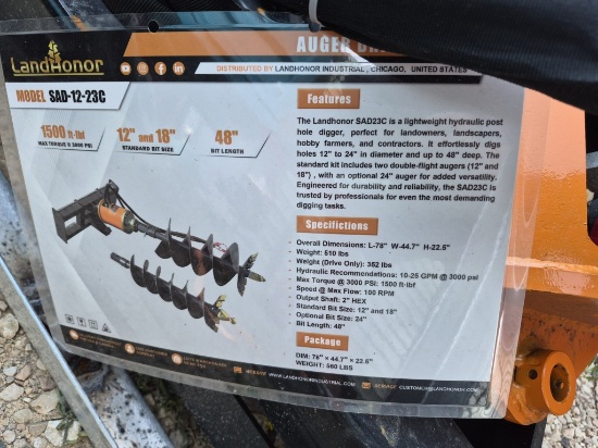 LandHonor SAD-12-23C Auger