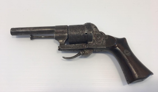 Gun/firearm antique pistol/folding trigger (caliber & operational condition unknown)