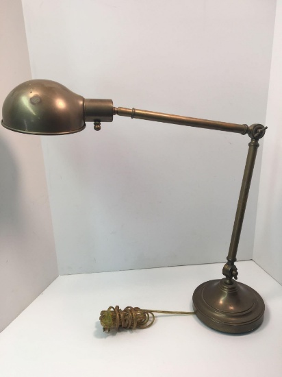 Vintage adjustable brass desk lamp