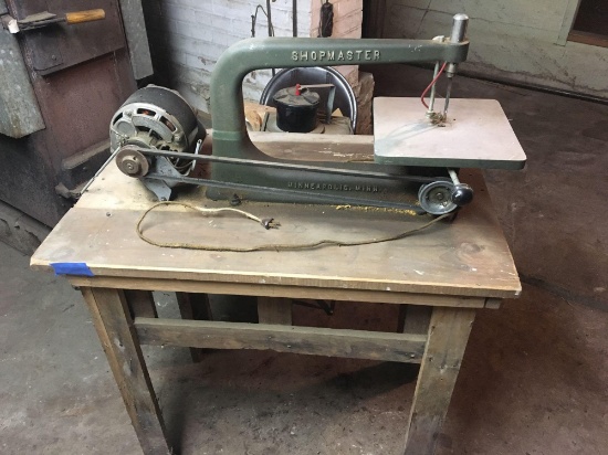 Vintage SHOPMASTER scroll saw (handcrafted bench)