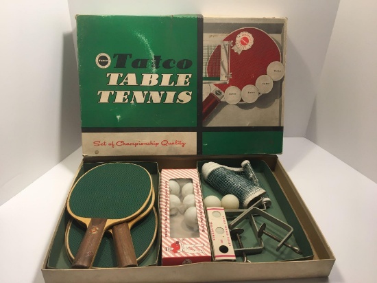 Vintage TATCO table tennis set