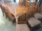 Kitchen/Dining room table/8 matching chairs (table shown with 2 leaf inserts)