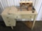 Vintage SINGER sewing machine in table (model 401A w/ accessories)