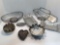 Hand forged aluminum trays, ashtray (occupied Japan), REED & BARTON flower pot, more