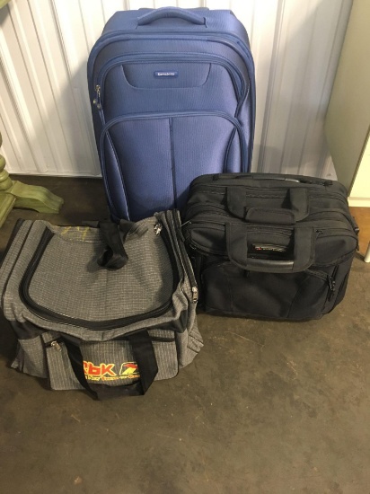 Rolling SAMSONITE luggage, carryalls, more