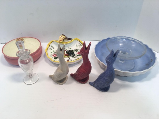 Geese figurines, bowls, more