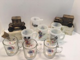 PEPSI Collector series MICKEY MOUSE mugs, McDonald's Olympics mugs, antique auto coin banks