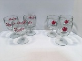 Stemware Stroh's beer mugs, 1982 World's Fair stemware