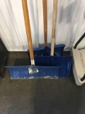 3 snow shovels