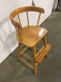 Vintage wooden table high chair