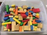 Wooden play blocks