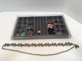Fashion jewelry (necklaces, pendents, earrings) in organizer