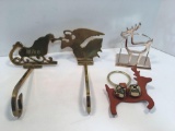 Christmas decor (napkin holder, door bells, stocking hangers)