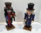 2-Erzgrbirge limited/numbered Christmas nutcrackers: Bob Cratchet with Tiny Tim; Scrooge