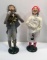 2- Byer's Choice ANNALEE dolls: First Edition Marley's Ghost, Second Edition Scrooge